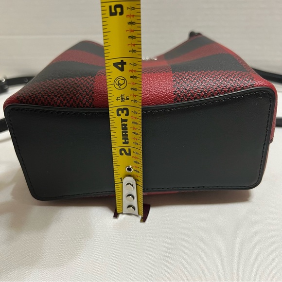 New Coach Mini Town Plaid Bucket Bag Crossbody with Card Wallet - Picture 10 of 16